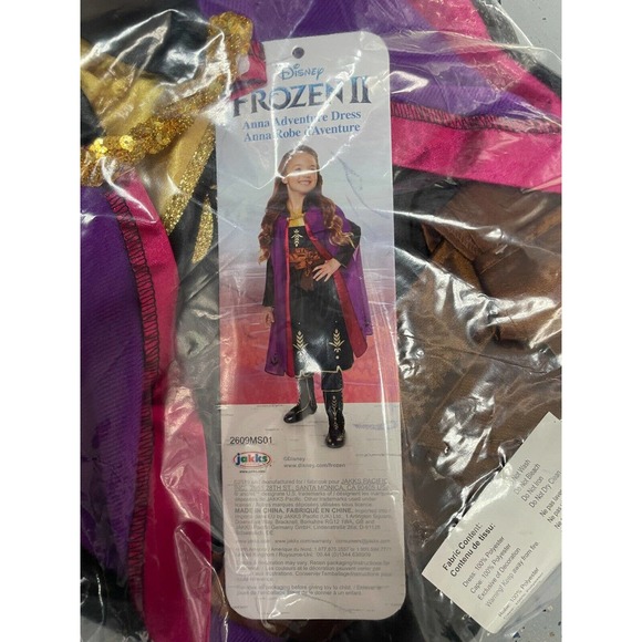 Disney Frozen II 2 Anna Adventure Dress Robe Girls Costume Size 4-6X - Picture 5 of 7